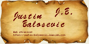 Justin Balošević vizit kartica